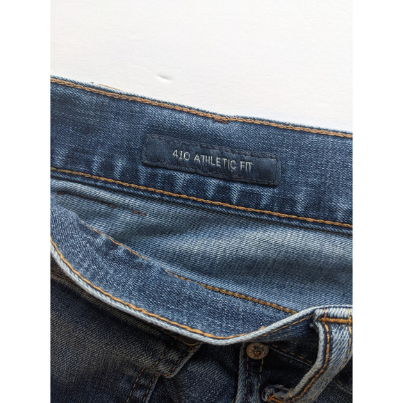 Lucky Brand Jeans 410 Athletic Fit Blue Jean 38 x 28 Altered Stretch Cropped - Picture 3 of 10